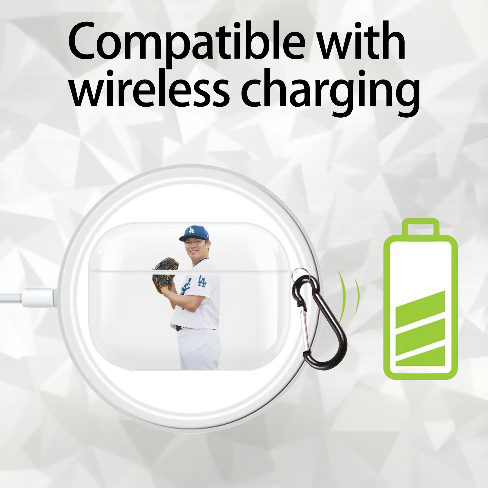  AirPods Pro Hard Case White With Keychain, Durable Flexible PC, Precise Cutouts, Anti-Fingerprint, Yellowing & Scratch Resistant, Full Protection, Washable