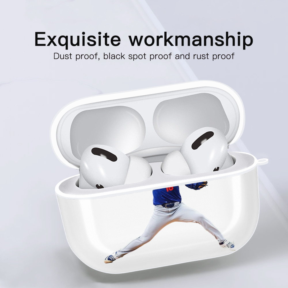  AirPods Pro Hard Case White With Keychain, Durable Flexible PC, Precise Cutouts, Anti-Fingerprint, Yellowing & Scratch Resistant, Full Protection, Washable