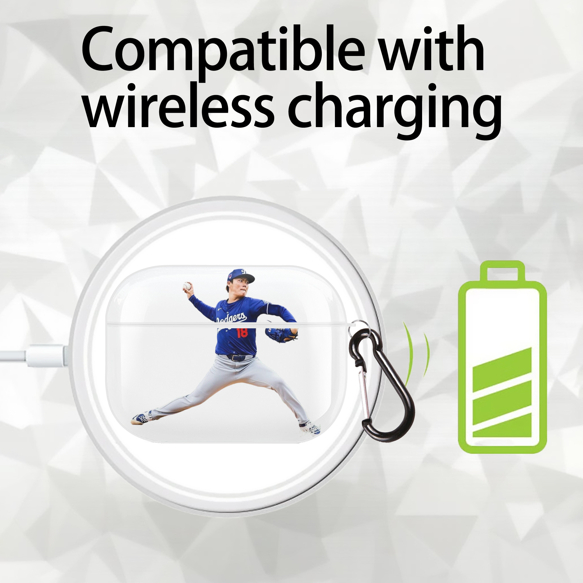  AirPods Pro Hard Case White With Keychain, Durable Flexible PC, Precise Cutouts, Anti-Fingerprint, Yellowing & Scratch Resistant, Full Protection, Washable