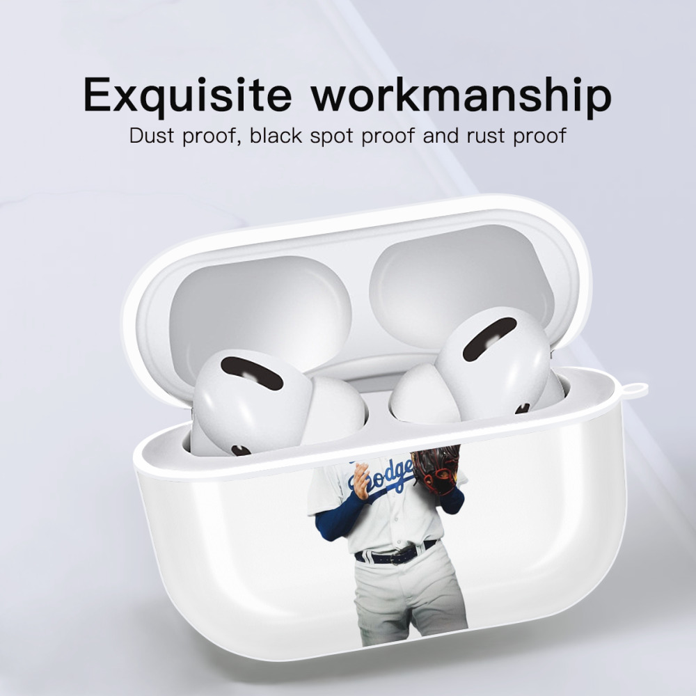  AirPods Pro Hard Case White With Keychain, Durable Flexible PC, Precise Cutouts, Anti-Fingerprint, Yellowing & Scratch Resistant, Full Protection, Washable