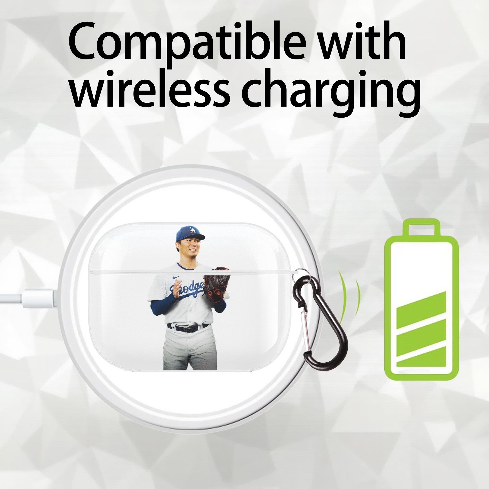  AirPods Pro Hard Case White With Keychain, Durable Flexible PC, Precise Cutouts, Anti-Fingerprint, Yellowing & Scratch Resistant, Full Protection, Washable