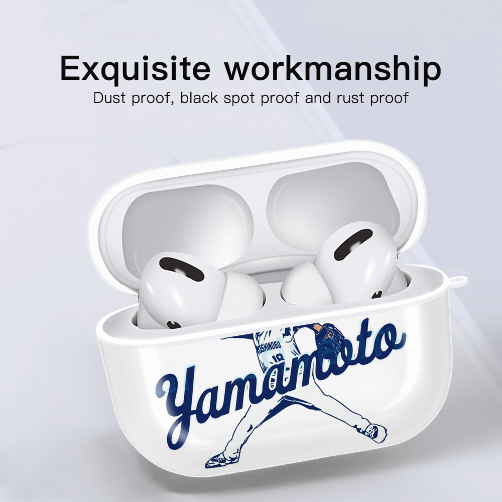  AirPods Pro Hard Case White With Keychain, Durable Flexible PC, Precise Cutouts, Anti-Fingerprint, Yellowing & Scratch Resistant, Full Protection, Washable