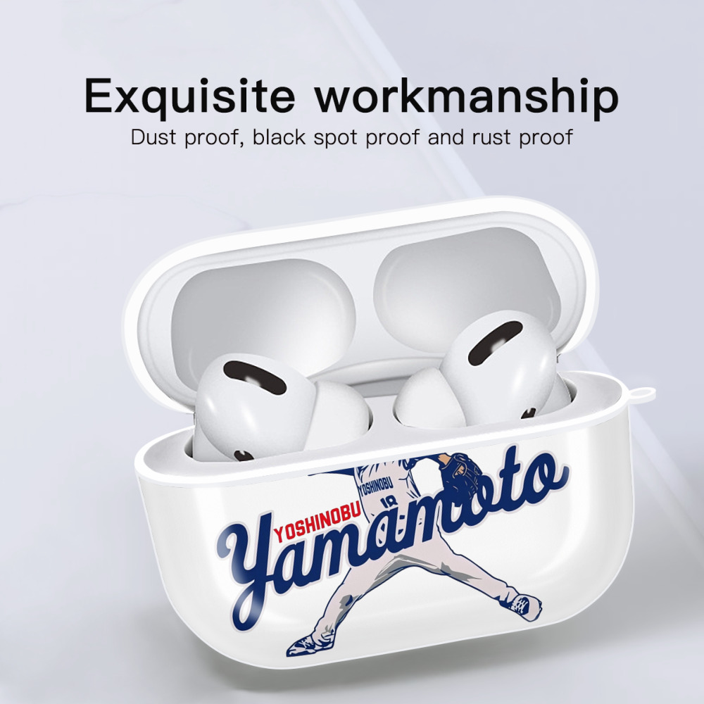  AirPods Pro Hard Case White With Keychain, Durable Flexible PC, Precise Cutouts, Anti-Fingerprint, Yellowing & Scratch Resistant, Full Protection, Washable