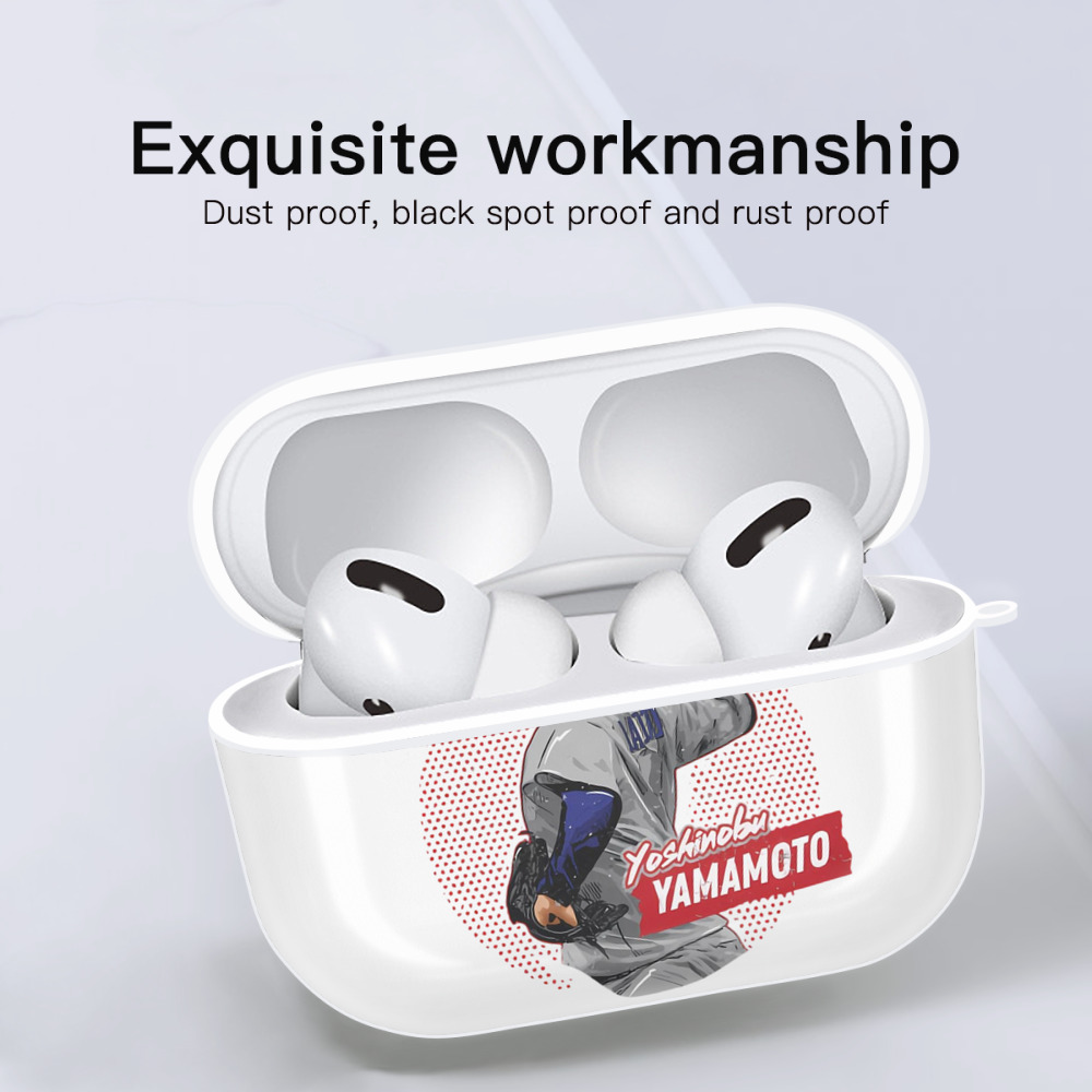  AirPods Pro Hard Case White With Keychain, Durable Flexible PC, Precise Cutouts, Anti-Fingerprint, Yellowing & Scratch Resistant, Full Protection, Washable