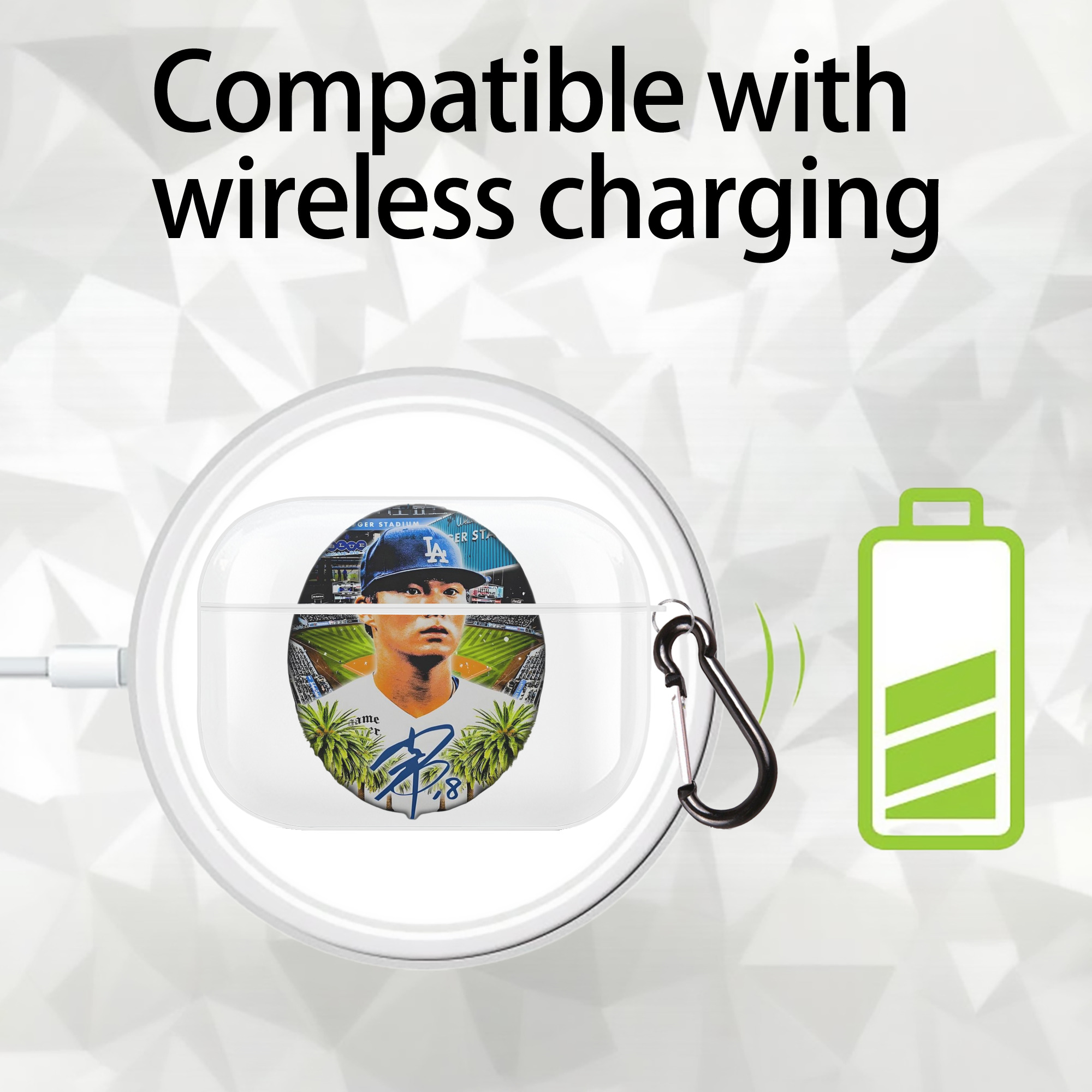  AirPods Pro Hard Case White With Keychain, Durable Flexible PC, Precise Cutouts, Anti-Fingerprint, Yellowing & Scratch Resistant, Full Protection, Washable