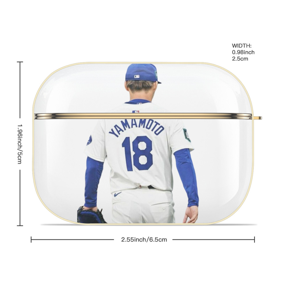  Luxury Gold AirPods Pro Case With Keychain, Flexible PC Material, Full Protection, Precise Cutouts, Anti-Fingerprint, Washable, Durable Design