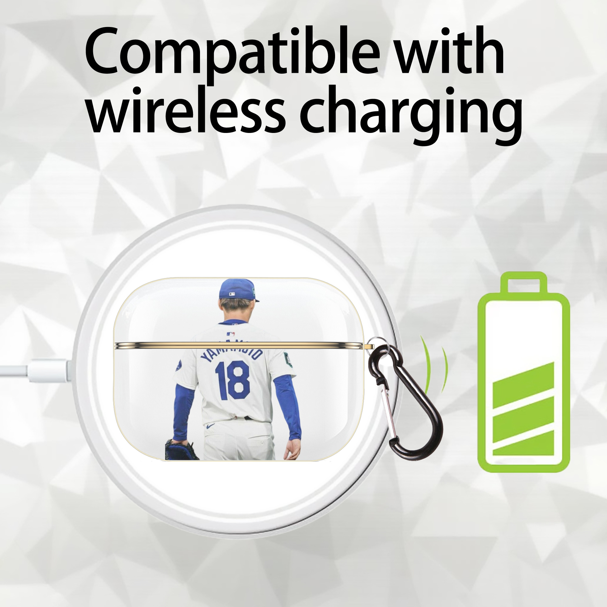  Luxury Gold AirPods Pro Case With Keychain, Flexible PC Material, Full Protection, Precise Cutouts, Anti-Fingerprint, Washable, Durable Design