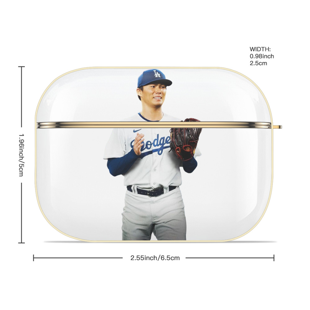  Luxury Gold AirPods Pro Case With Keychain, Flexible PC Material, Full Protection, Precise Cutouts, Anti-Fingerprint, Washable, Durable Design