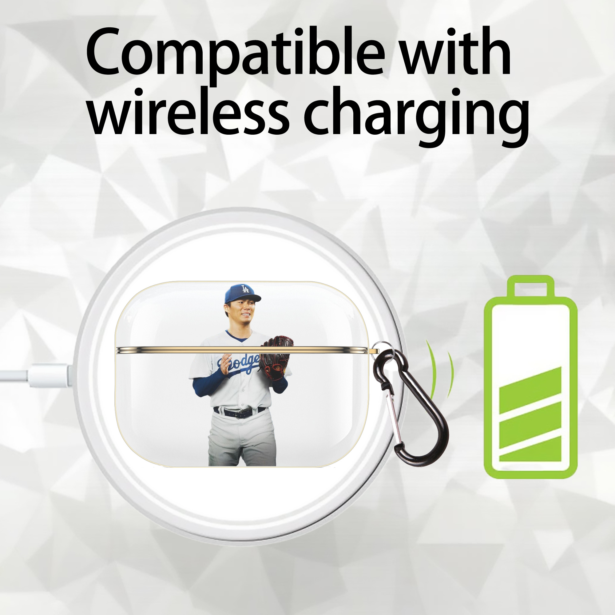  Luxury Gold AirPods Pro Case With Keychain, Flexible PC Material, Full Protection, Precise Cutouts, Anti-Fingerprint, Washable, Durable Design