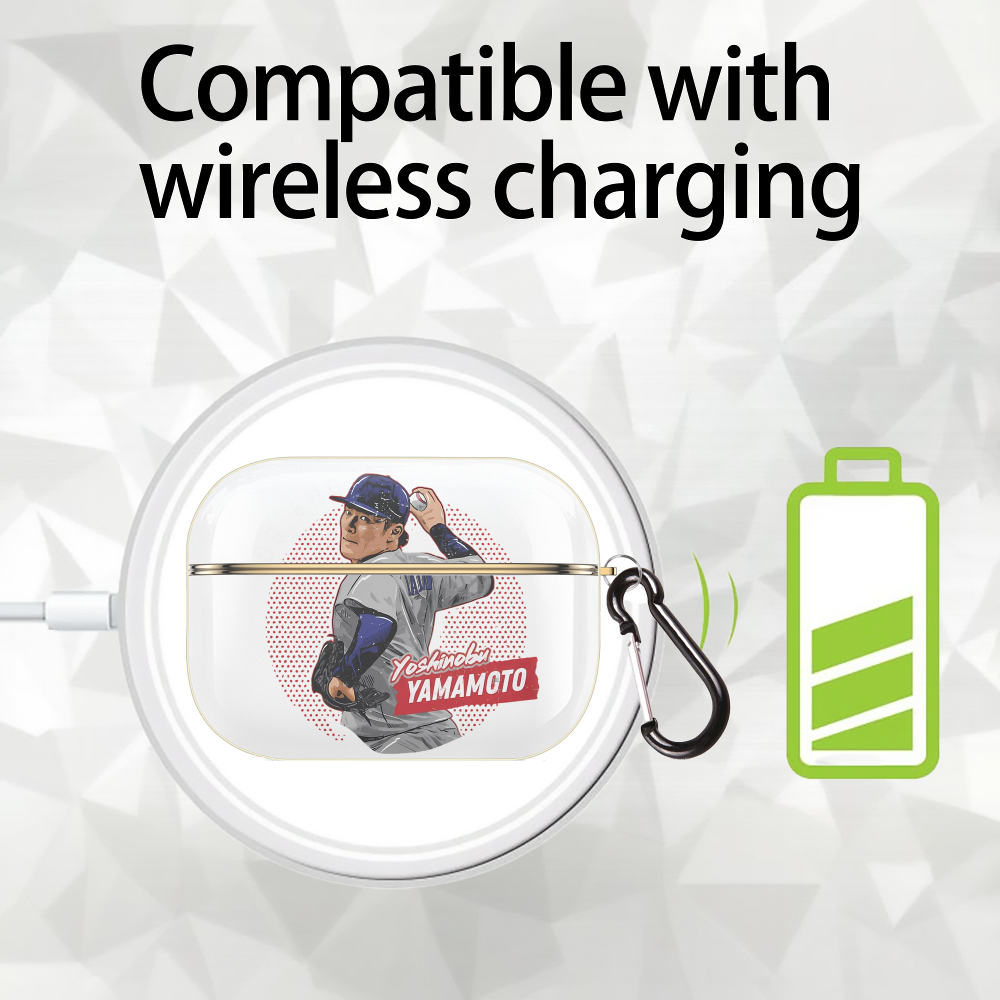  Luxury Gold AirPods Pro Case With Keychain, Flexible PC Material, Full Protection, Precise Cutouts, Anti-Fingerprint, Washable, Durable Design