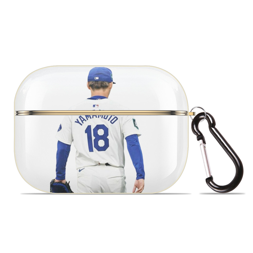  Luxury Gold AirPods Pro Case With Keychain, Flexible PC Material, Full Protection, Precise Cutouts, Anti-Fingerprint, Washable, Durable Design