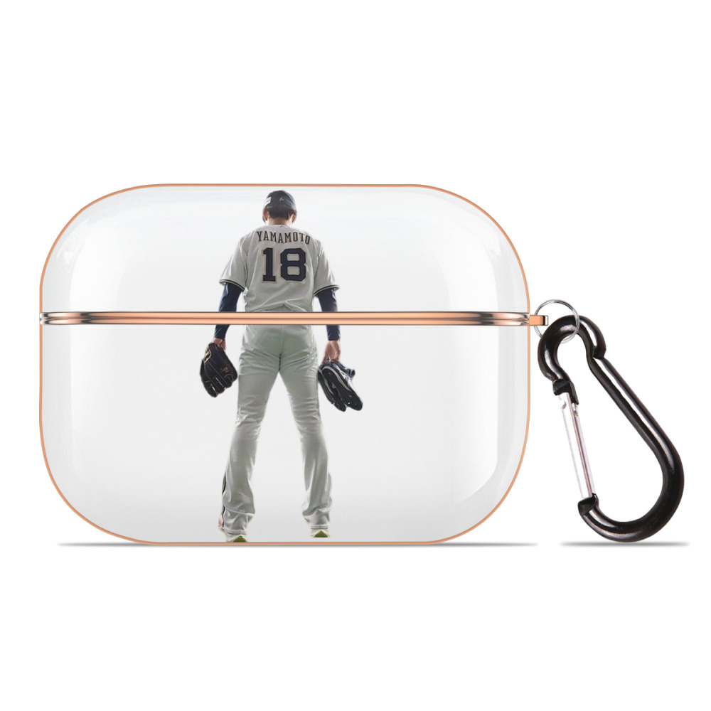  AirPods Pro Protective Case Rose Gold, Flexible PC Material, Precise Fit, Anti-Slip Cover, Full Protection, Fingerprint Resistant, Washable With Keychain