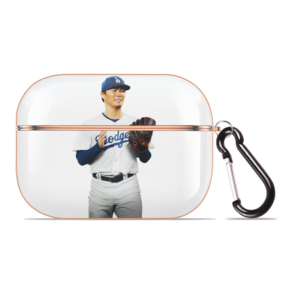  AirPods Pro Protective Case Rose Gold, Flexible PC Material, Precise Fit, Anti-Slip Cover, Full Protection, Fingerprint Resistant, Washable With Keychain