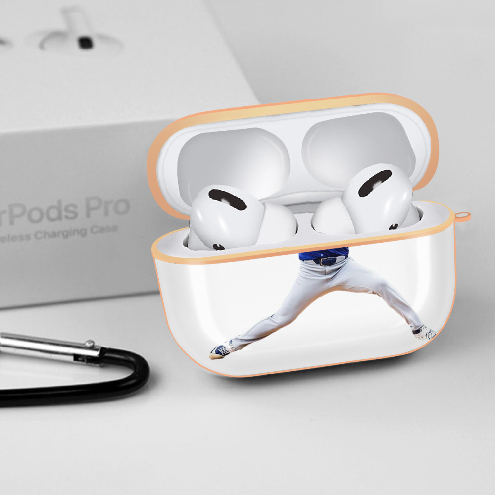  AirPods Pro Protective Case Rose Gold, Flexible PC Material, Precise Fit, Anti-Slip Cover, Full Protection, Fingerprint Resistant, Washable With Keychain