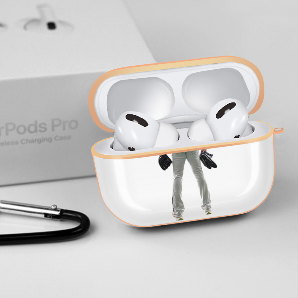  AirPods Pro Protective Case Rose Gold, Flexible PC Material, Precise Fit, Anti-Slip Cover, Full Protection, Fingerprint Resistant, Washable With Keychain