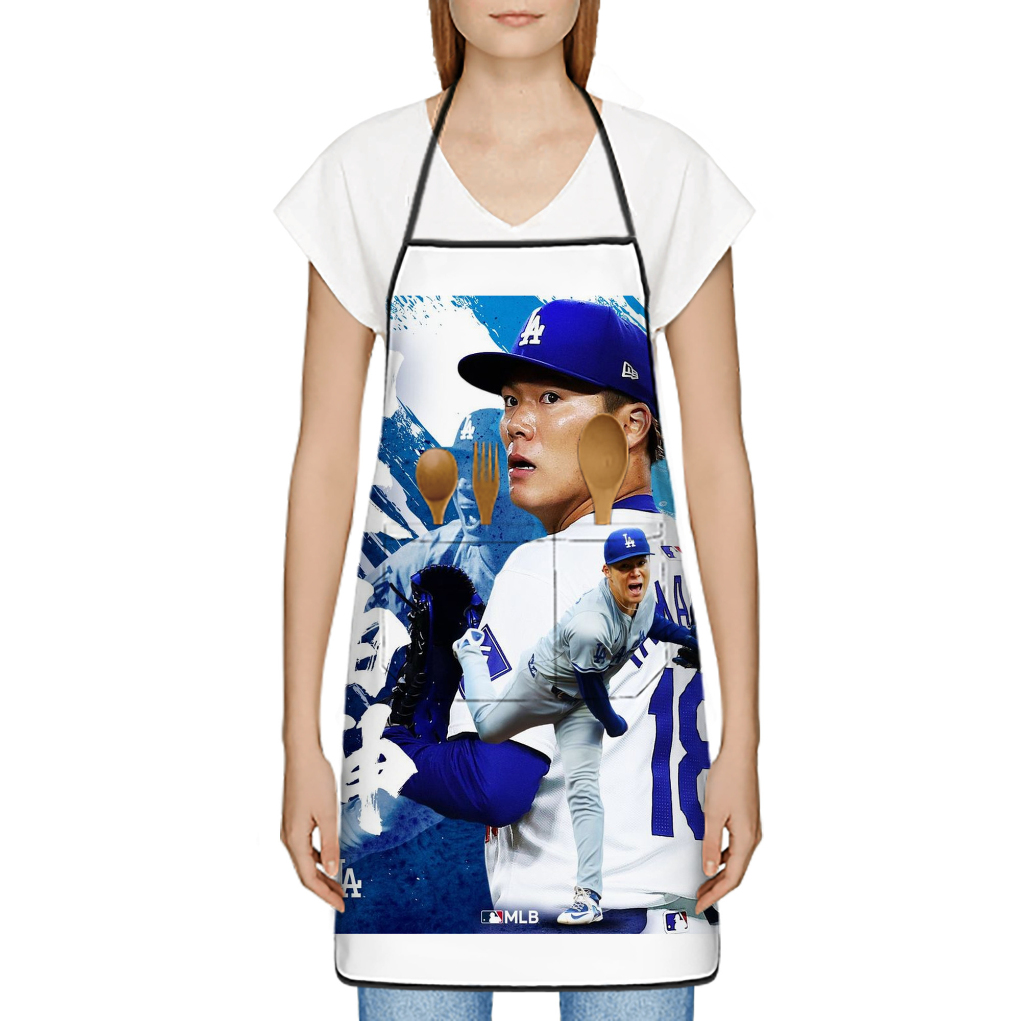  Stain-Resistant Polyester Apron With Pocket – Full Print, Waterproof, Anti-Wrinkle, Anti-Pilling – Ideal For Kitchen, BBQ, Restaurant, Salon & More