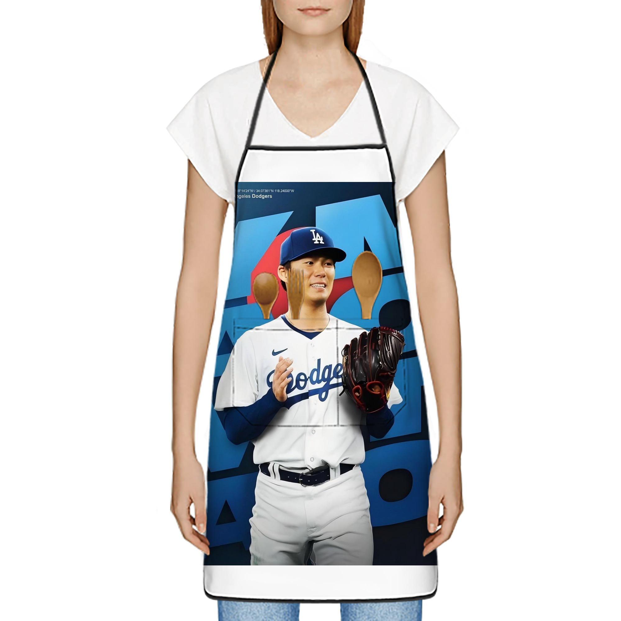  Stain-Resistant Polyester Apron With Pocket – Full Print, Waterproof, Anti-Wrinkle, Anti-Pilling – Ideal For Kitchen, BBQ, Restaurant, Salon & More